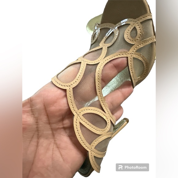 Adrianna Papell Slip On Sheer Nude / Tan Sexy High Heel Shoes Women’s Sz 6 EUC - Picture 7 of 7